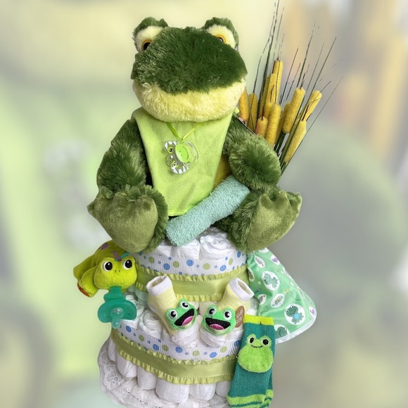 Frog Diaper Cake